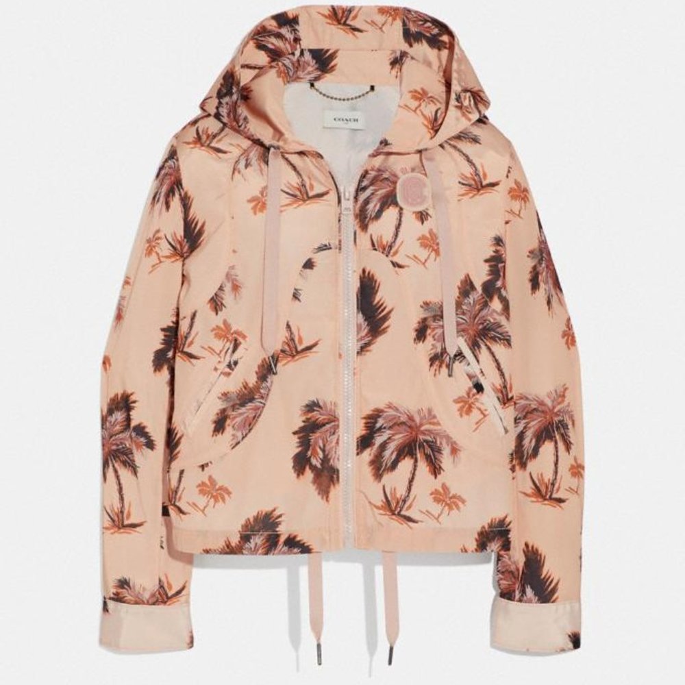 NWOT Coach Western Palm Tree windbreaker jacket
